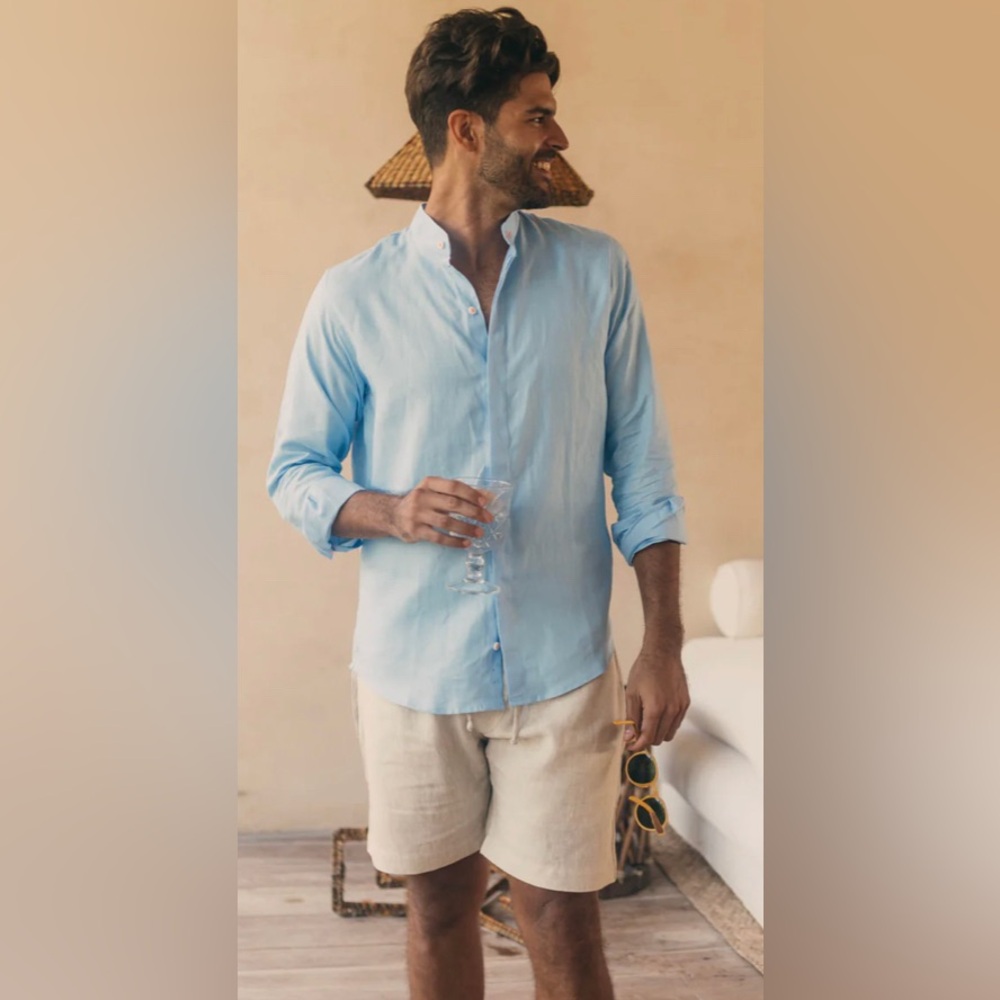 Crasqi Mallorca Linen Shirt Men's Sz XL